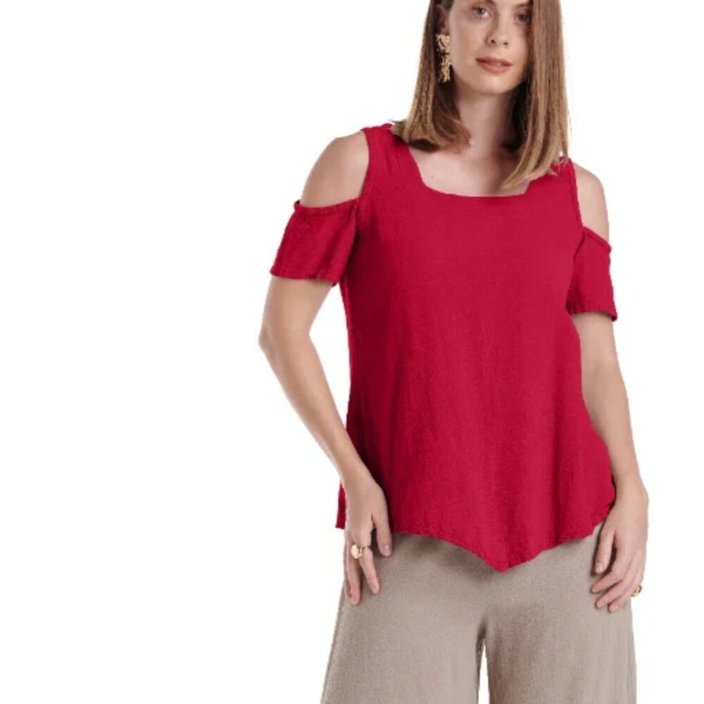 NEW Oh my Gauze Red Dana top  size 1Small/Medium